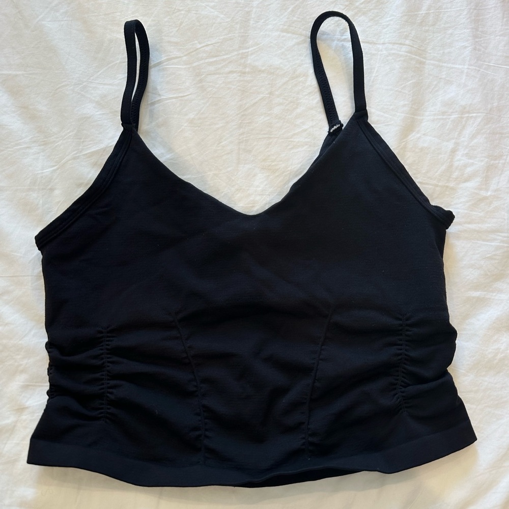 Free People Good Karma Ruched Crop Tank